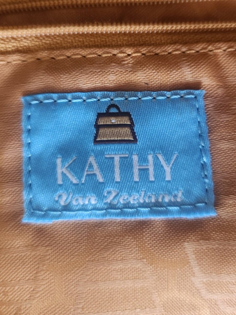 KATHY Van ZEELAND women's Shoulder bag black/brown canvas body Large - Picture 2 of 8